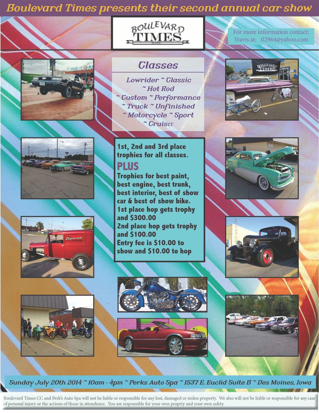 This is a flyer I recently made for my son's car c