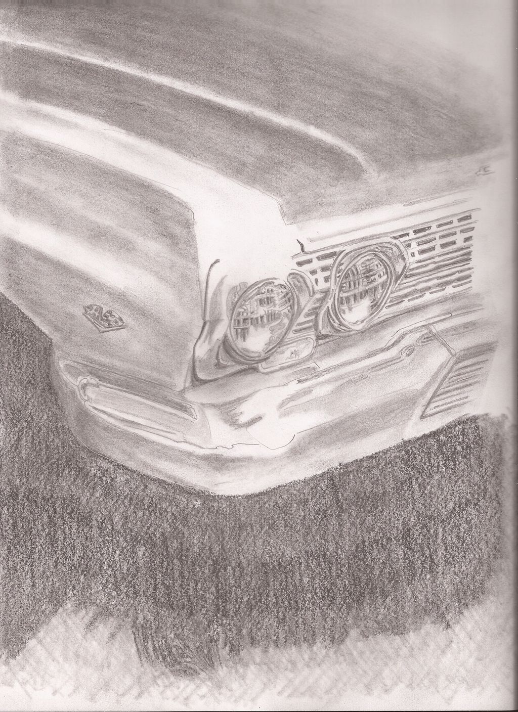 This was drawn in graphite pencil