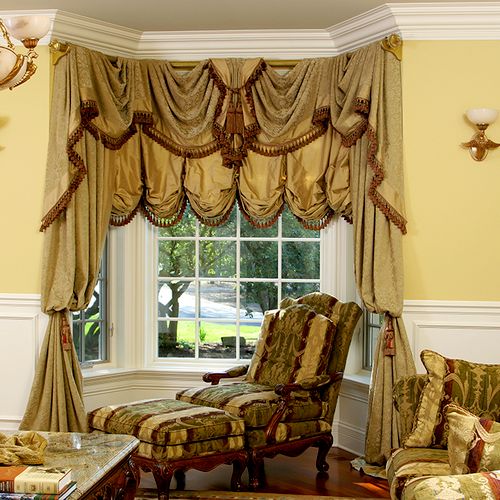 Bay window curtains designed to fit the decor and 
