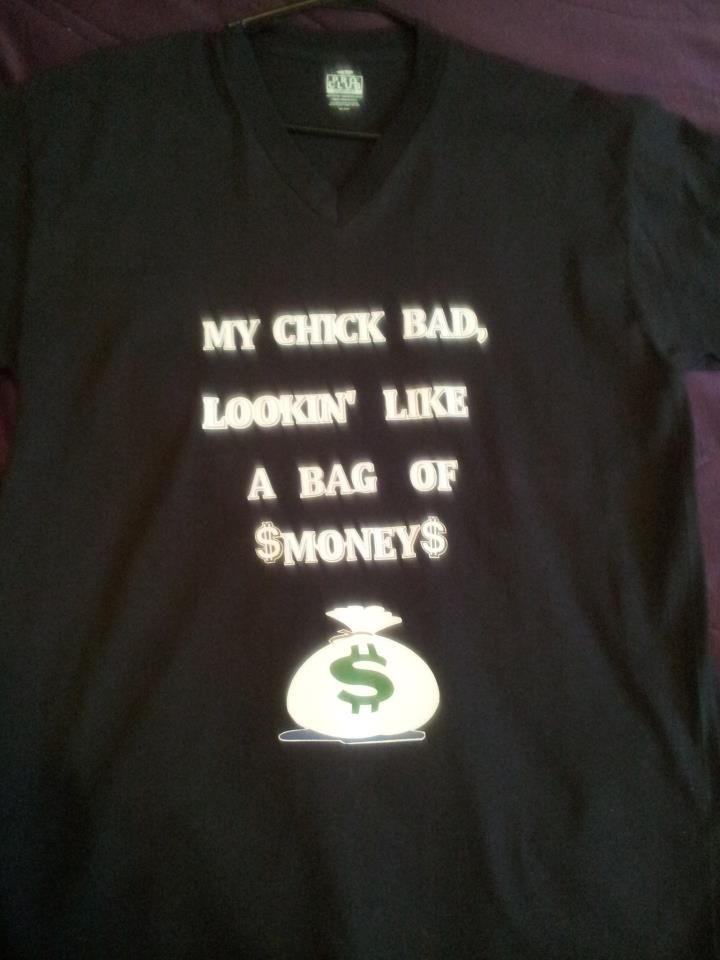 "My Chick Bad" glow in the dark t-shirt (black)