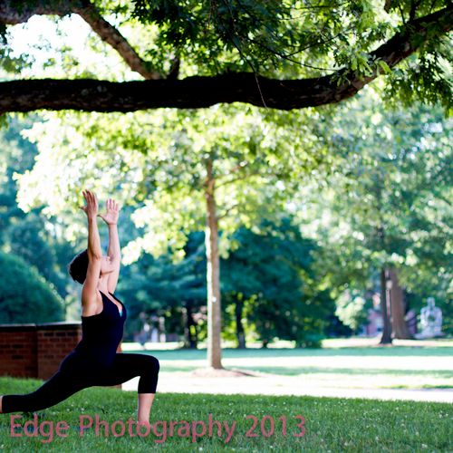 Yoga portrait with Diana in Davidson NC