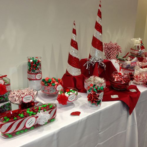 Christmas Party Banquet Candy Table