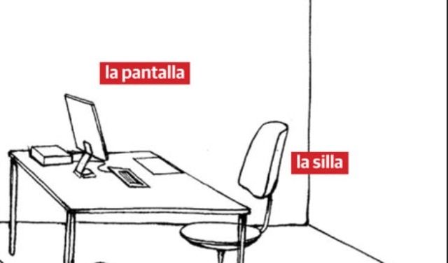 En esta foto aparte de la SILLA (chair) y la PANTA