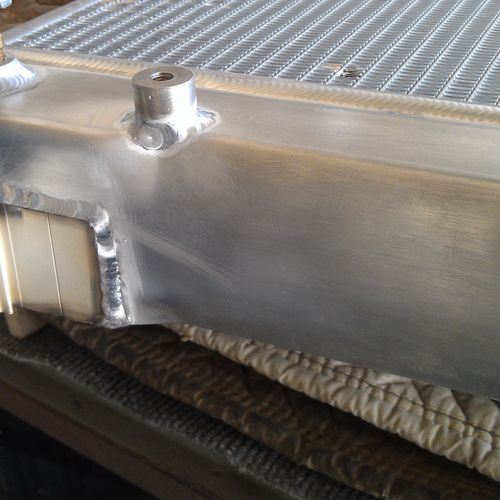 Custom radiator for sand rail, brackets and thread