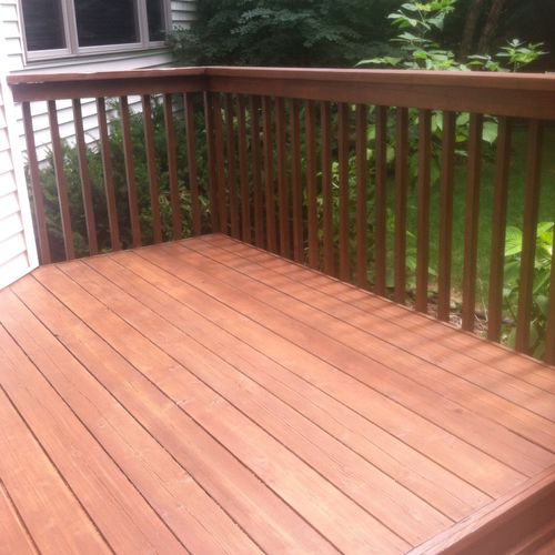 A finished deck job - looking fresh and new!