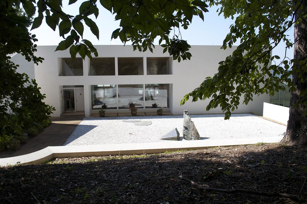 Modern mountain house and landscape. Charlottesvil