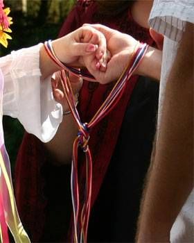 Handfasting with cord, traditional Celtic/Scottish