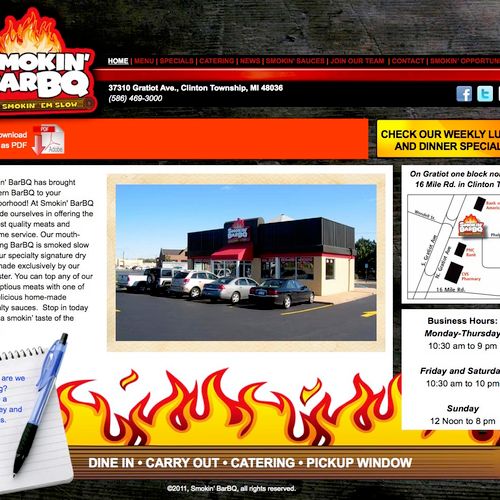 Smokin' BarBQ Website