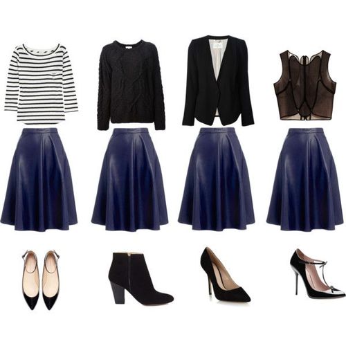 1 skirt 4 looks, from casual to cocktail.