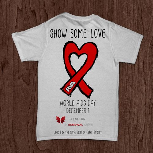 T-shirt design for World AIDS Day 2013