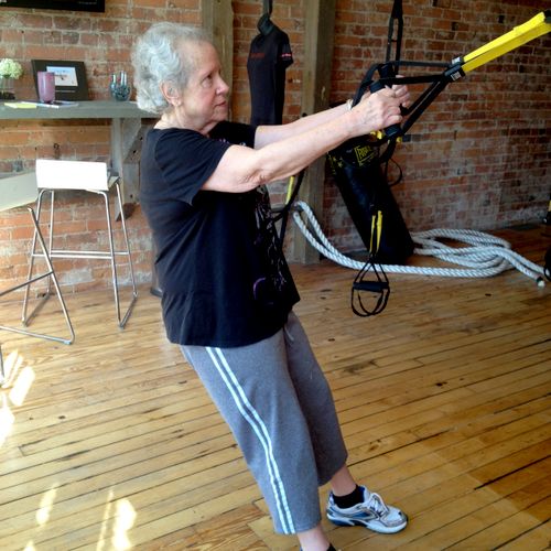 Shirley, age 84 and still taking care of her body.