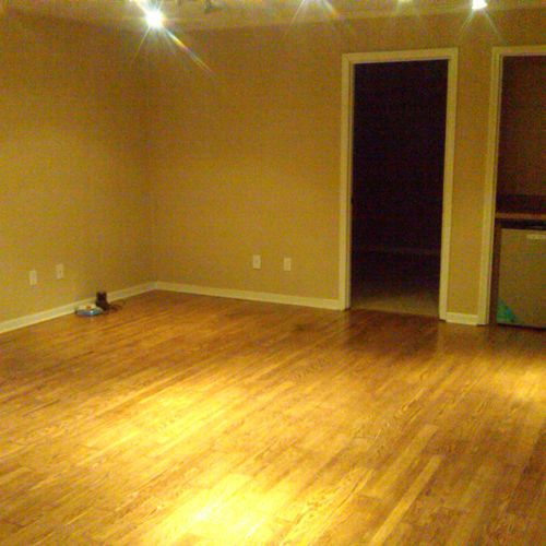 Walls painted and floors refinished
