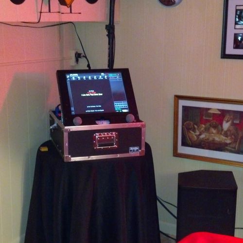 Shoemaker Jukebox and Karaoke Machine rental setup