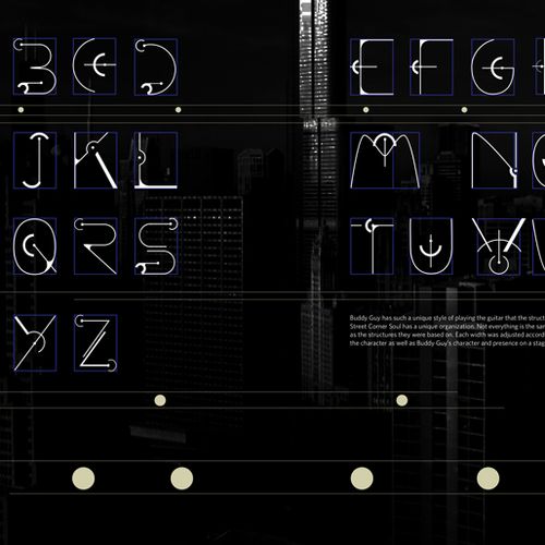 I designed a typeface/ font based on Buddy Guy and
