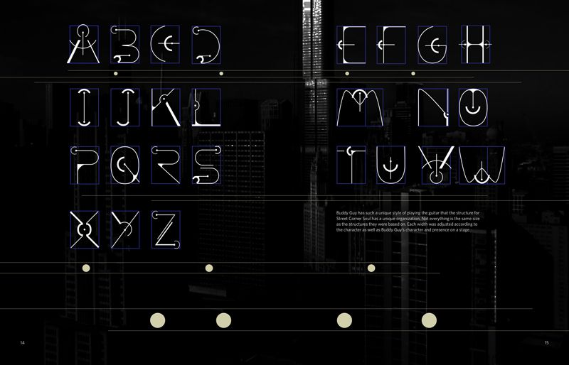 I designed a typeface/ font based on Buddy Guy and