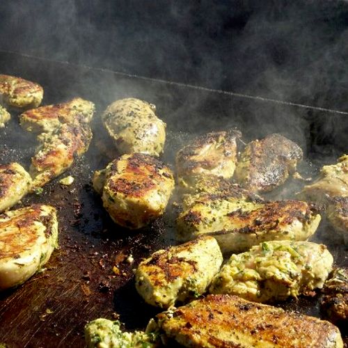 Grilled Chicken cooked to perfection on the grill 