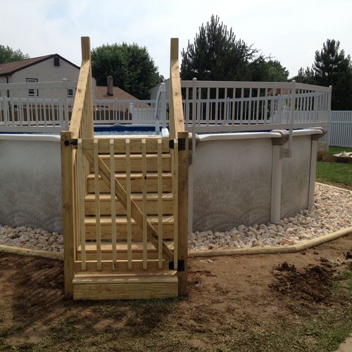Above Ground Pools, Installation, Landscaping and 