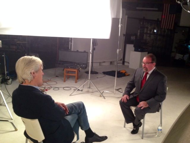 Dwane Cates being interviewed by Keith Morrison of