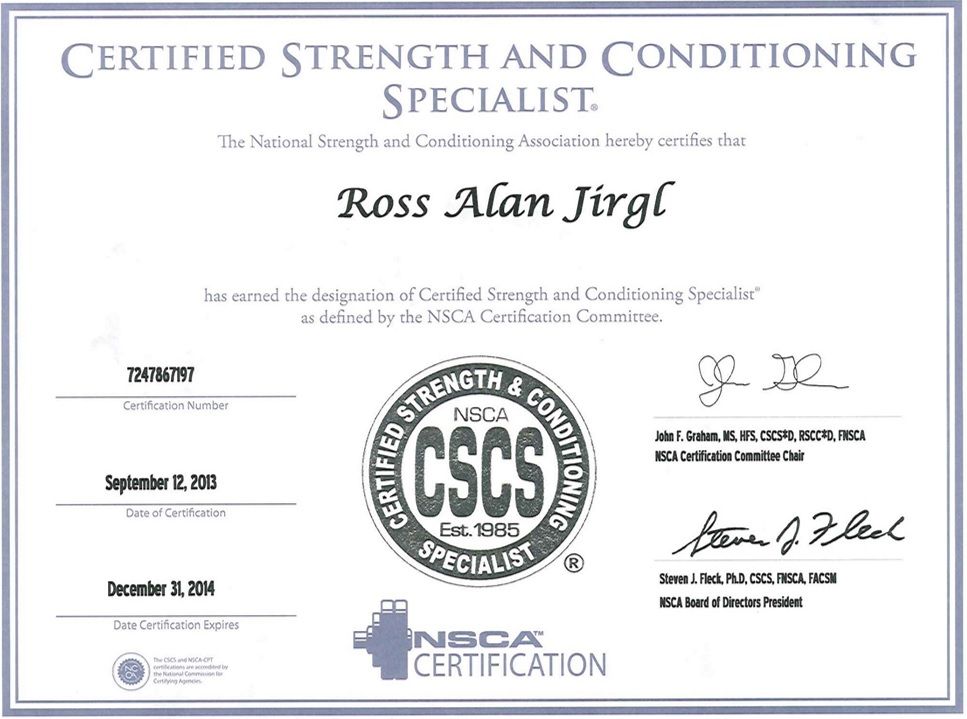 Certified Strength and Conditioning Specialist