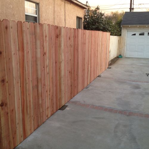 Fence built - Glendale, Ca