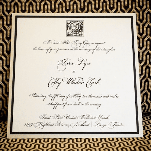 Custom Layered Wedding Invitation