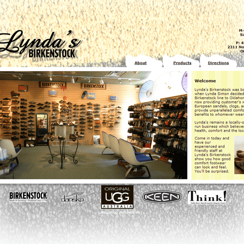 lyndasbirkenstock.com simple web design for local 