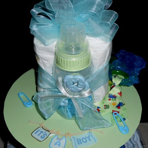 It's A Boy!!! Pamper Cake for baby shower with lot