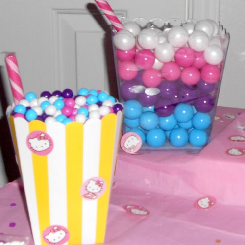 Hello Kitty Candy Bar and Customized Cake!!! Sarah