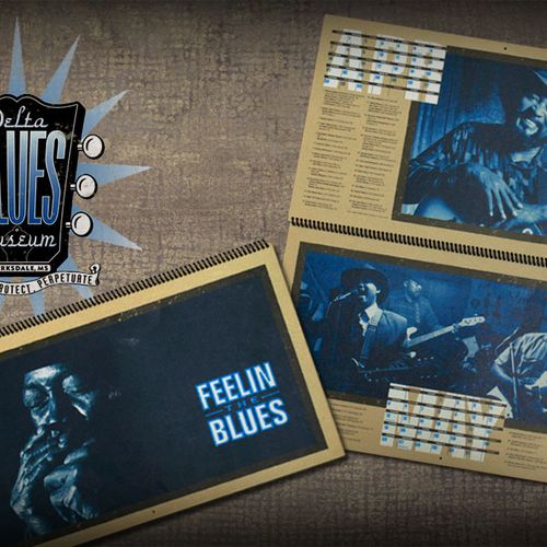 Wall calender for Blues Music museum.