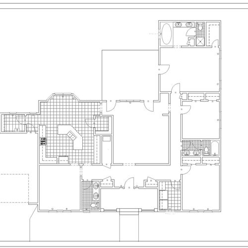 Floor plan created using AutoCAD.