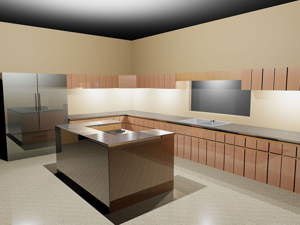 Custom Kitchen.  All Items were created  in AutoCA