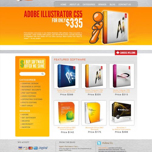 Software E-Commerce Website