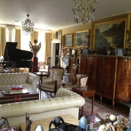 Music room. Homeowner collector of fine art and an
