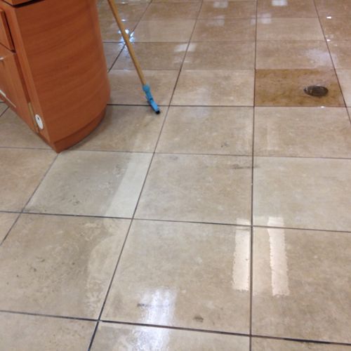 Dirty and Clean Tile Comparison.