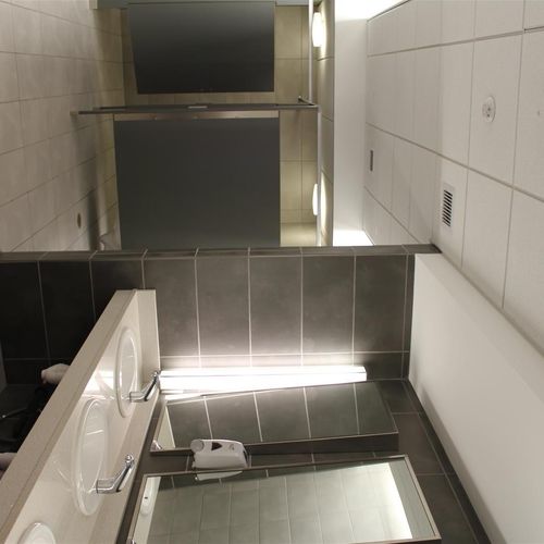 Public Restroom at a university
Selected finishes