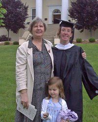 My mom, my oldest niece and I at my college gradua