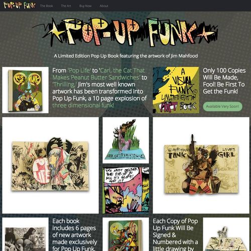 PopUpFunk.com Custom Pop Up Book Wordpress Website