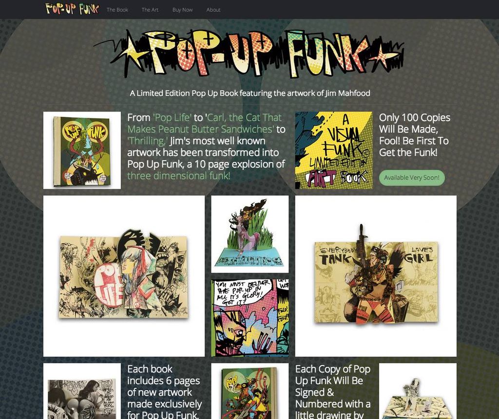 PopUpFunk.com Custom Pop Up Book Wordpress Website