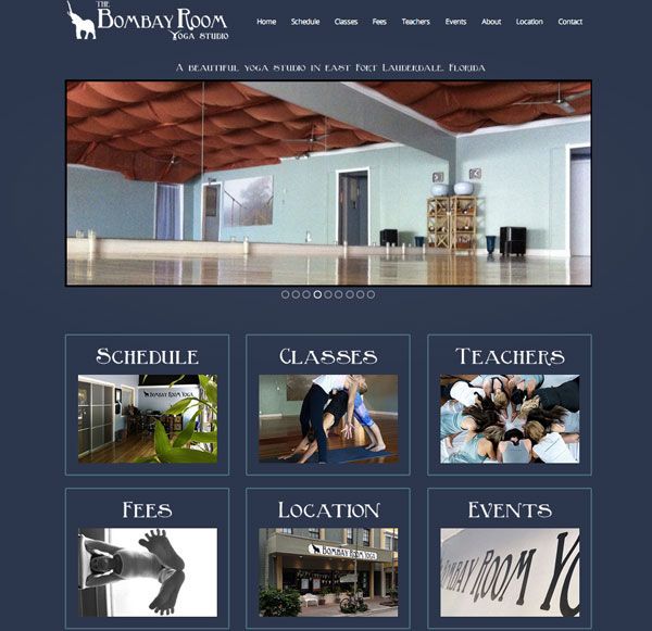 Bombay Room Yoga Wordpress Website