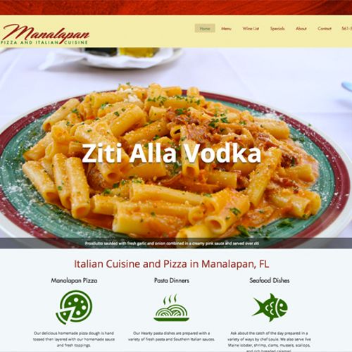 Manalapan Pizza Resturant Website Design
