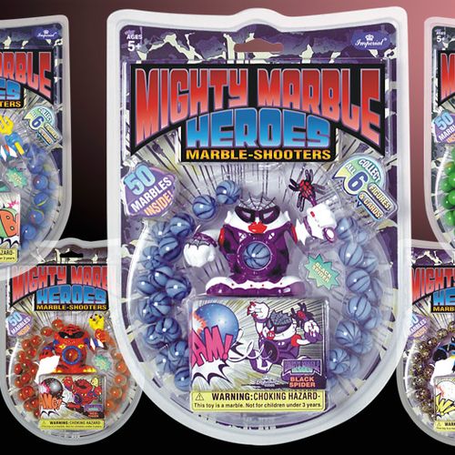 Mighty Marble Heroes - 
Package design, logo desig
