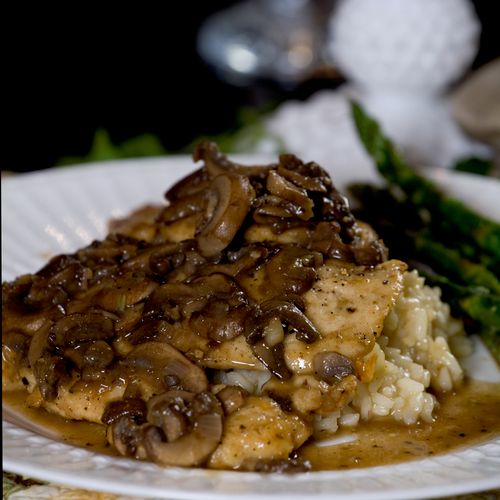 Chicken Marsala with Risotto