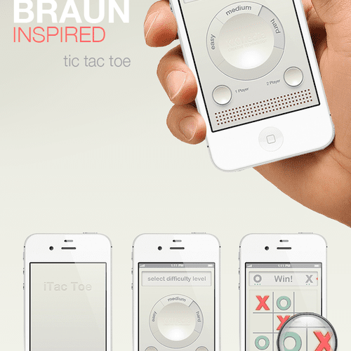 Braun inspired Tic Tac Toe concept.
