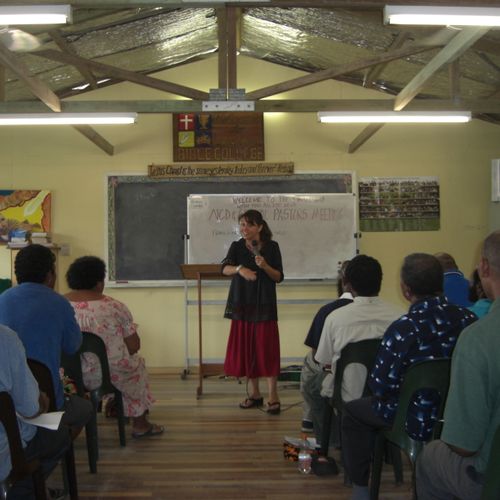 Speaking at a College in Papua New Guinea