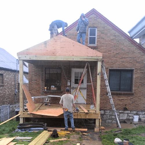 Porch - Deck Construction Before