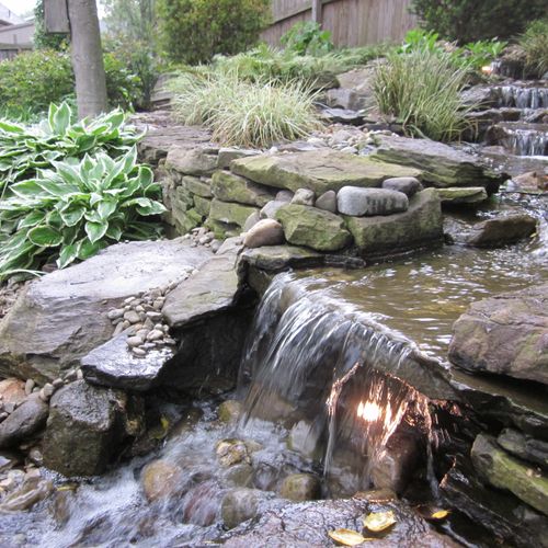 pondless waterfall, water feature