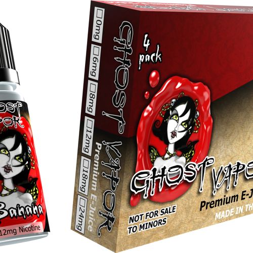 Ghost Vapor Label and box branding