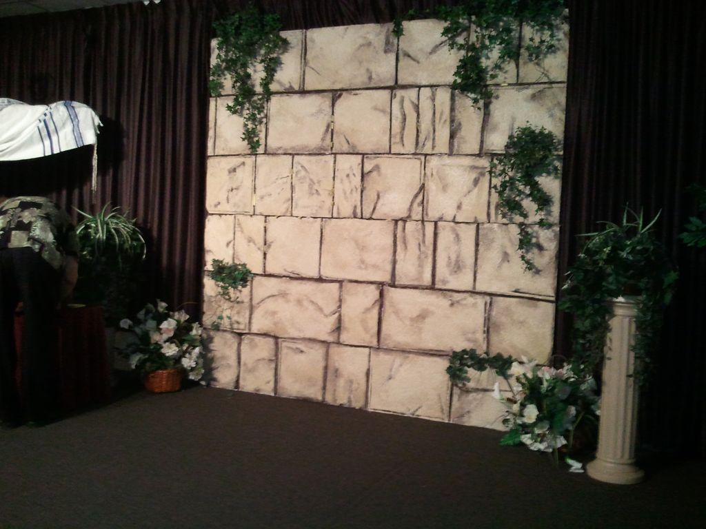 Faux textured prop wall panel.