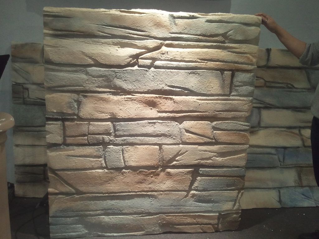 Faux textured wall panel.