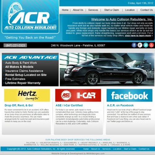 Custom Website Design for Auto Collision Rebuilder